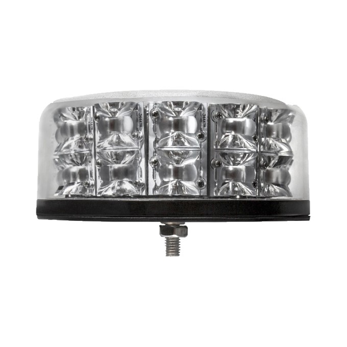 Girofar LED aerodinamic 12-24V 24 LED-uri de 3W - 5 ani Garantie - 1 punct (ax filetat) de prindere